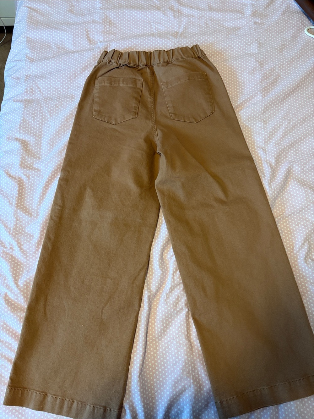 OAK + FORT Wide-Leg Chino Pants in Brown